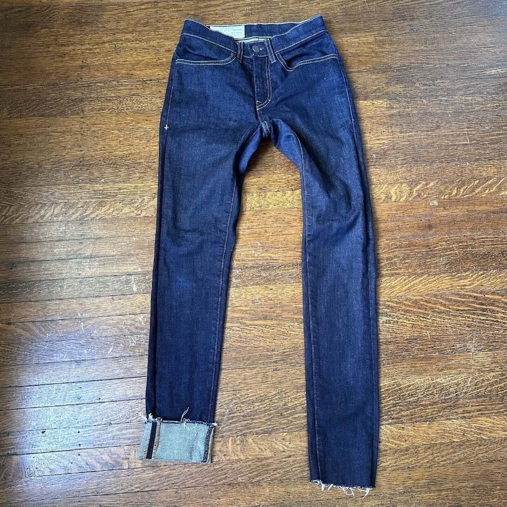 Imogene + Willie Jeans, Imogene Slim Women’s Size 23, Raw Hem, Dark Blue Denim